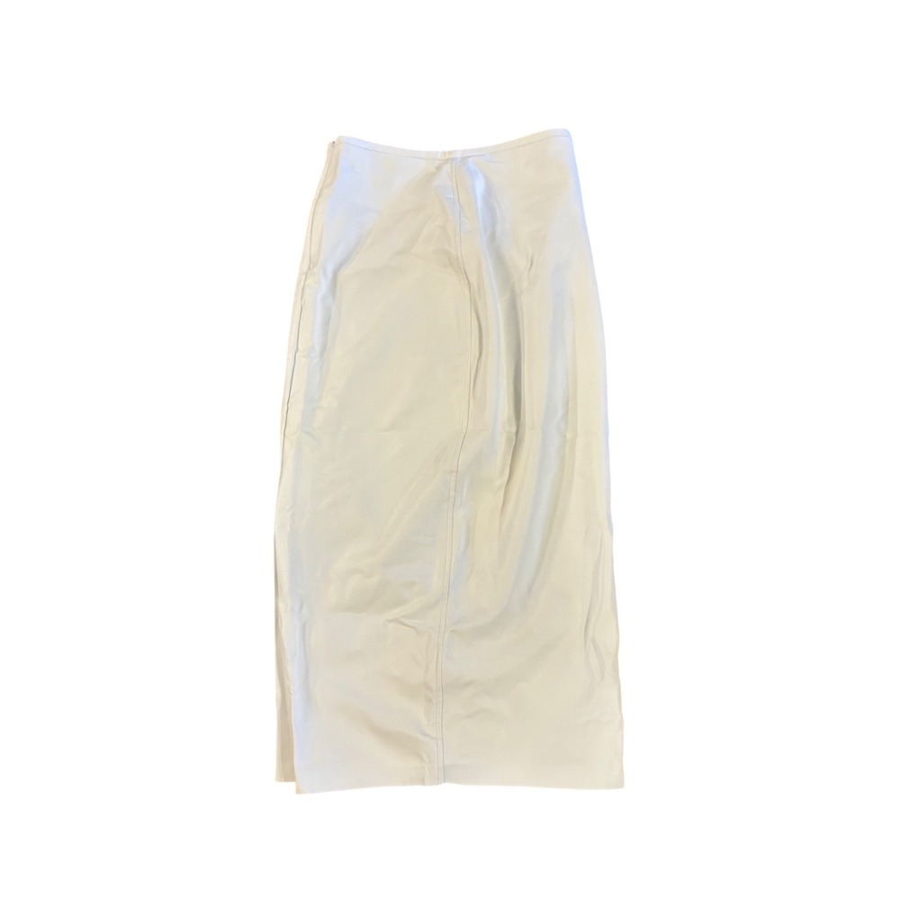 NORMA KAMALI Straight Midcalf Skirt In White Size Medium - Picture 4 of 7